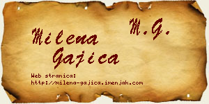 Milena Gajica vizit kartica
